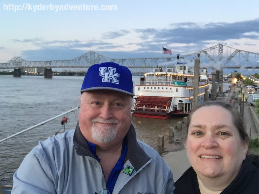 We posed for our annual photo with the Belle of Louisville after a great race.